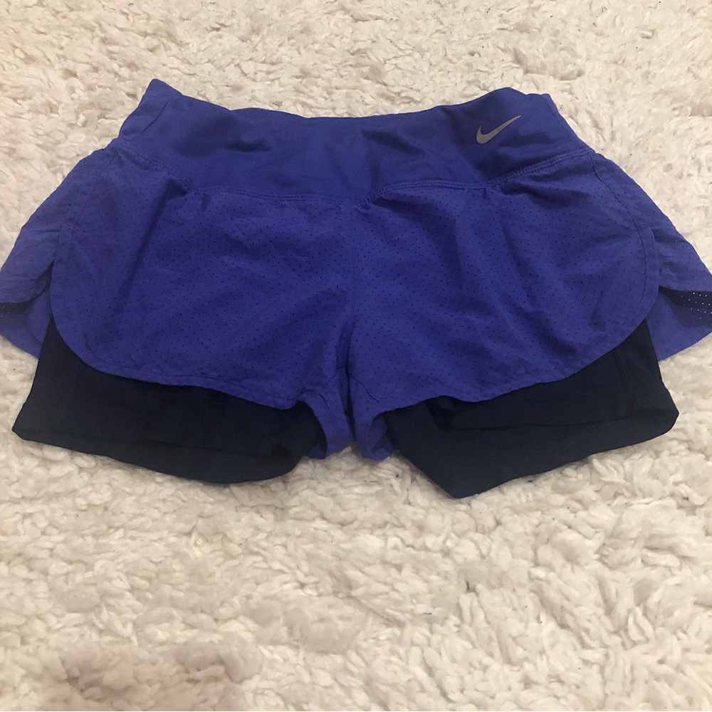 Nike Purple and Black Athletic Shorts